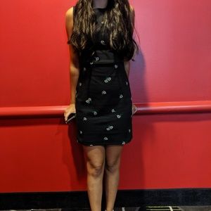 Sleeveless black floral Daisy dress xs/s